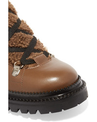 Коричневые кожаные ботильоны от Jimmy Choo