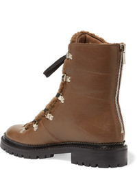 Коричневые кожаные ботильоны от Jimmy Choo