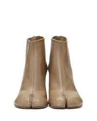 Коричневые кожаные ботильоны от Maison Margiela