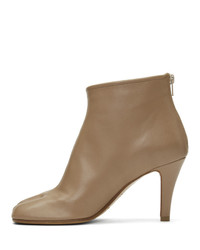 Коричневые кожаные ботильоны от Maison Margiela