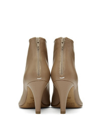 Коричневые кожаные ботильоны от Maison Margiela