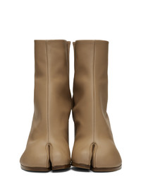 Коричневые кожаные ботильоны от Maison Margiela