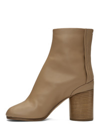 Коричневые кожаные ботильоны от Maison Margiela