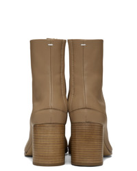 Коричневые кожаные ботильоны от Maison Margiela