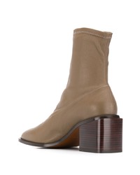 Коричневые кожаные ботильоны от Clergerie