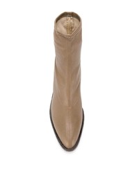 Коричневые кожаные ботильоны от Clergerie