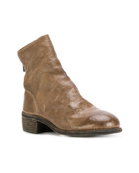 Коричневые кожаные ботильоны от Guidi