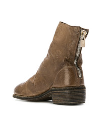 Коричневые кожаные ботильоны от Guidi