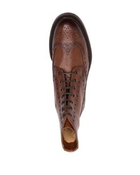 Коричневые кожаные ботинки броги от Brunello Cucinelli
