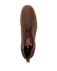 Коричневые кожаные ботинки дезерты от Timberland
