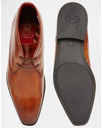 Коричневые кожаные ботинки дезерты от Base London