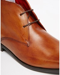 Коричневые кожаные ботинки дезерты от Base London