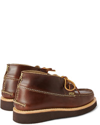 Коричневые кожаные ботинки дезерты от Yuketen