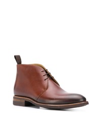 Коричневые кожаные ботинки дезерты от Scarosso