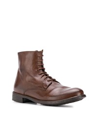 Женские коричневые кожаные ботинки на шнуровке от Officine Creative