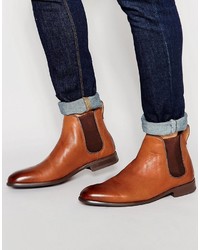 Мужские коричневые кожаные ботинки челси от Aldo