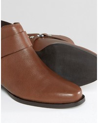 Женские коричневые кожаные ботинки челси от Asos
