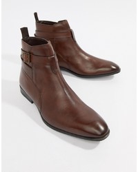 Мужские коричневые кожаные ботинки челси от ASOS DESIGN