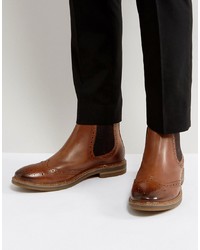Мужские коричневые кожаные ботинки челси от Base London