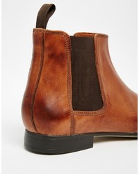 Мужские коричневые кожаные ботинки челси от Frank Wright