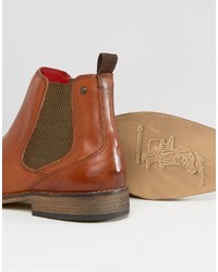 Мужские коричневые кожаные ботинки челси от Base London