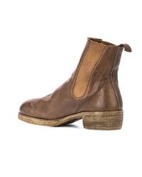 Мужские коричневые кожаные ботинки челси от Guidi