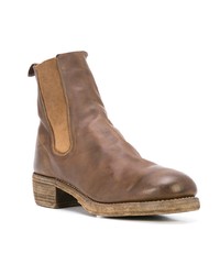 Мужские коричневые кожаные ботинки челси от Guidi