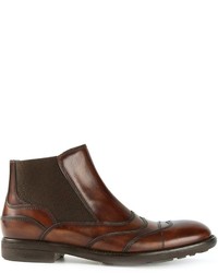 Мужские коричневые кожаные ботинки челси от Dolce & Gabbana