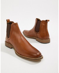 Мужские коричневые кожаные ботинки челси от Dune