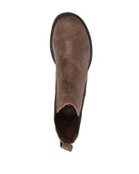 Мужские коричневые кожаные ботинки челси от Diesel