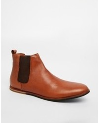 Мужские коричневые кожаные ботинки челси от Frank Wright