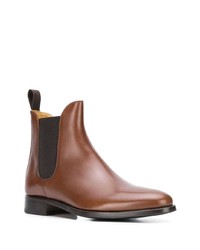 Мужские коричневые кожаные ботинки челси от Scarosso