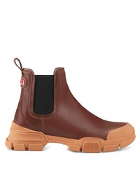 Мужские коричневые кожаные ботинки челси от Gucci