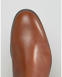 Мужские коричневые кожаные ботинки челси от Selected