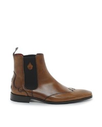 Мужские коричневые кожаные ботинки челси от Jeffery West