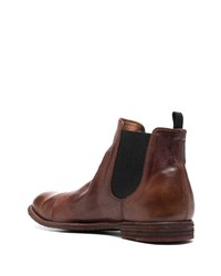 Мужские коричневые кожаные ботинки челси от Officine Creative
