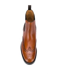 Женские коричневые кожаные ботинки челси от Church's