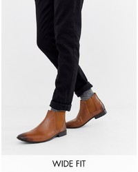 Мужские коричневые кожаные ботинки челси от Kg Kurt Geiger