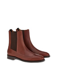 Мужские коричневые кожаные ботинки челси от Ferragamo