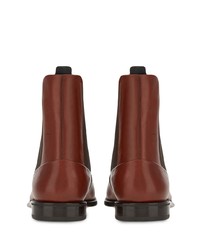 Мужские коричневые кожаные ботинки челси от Ferragamo