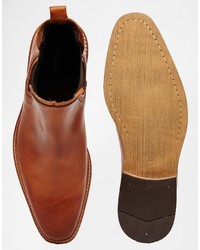 Мужские коричневые кожаные ботинки челси от Dune