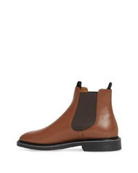 Мужские коричневые кожаные ботинки челси от Burberry