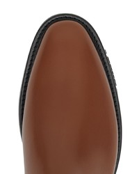 Мужские коричневые кожаные ботинки челси от Burberry
