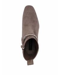 Мужские коричневые кожаные ботинки челси от Philipp Plein