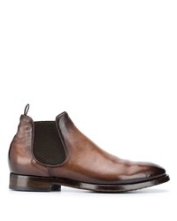Мужские коричневые кожаные ботинки челси от Officine Creative