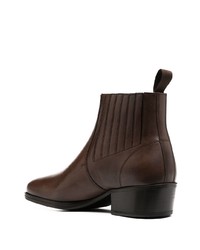 Мужские коричневые кожаные ботинки челси от Lemaire