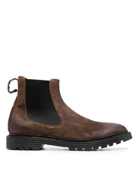 Мужские коричневые кожаные ботинки челси от Premiata