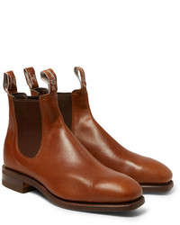 Мужские коричневые кожаные ботинки челси от Roland Mouret