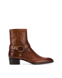 Мужские коричневые кожаные ботинки челси от Saint Laurent