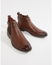 Мужские коричневые кожаные ботинки челси от Silver Street